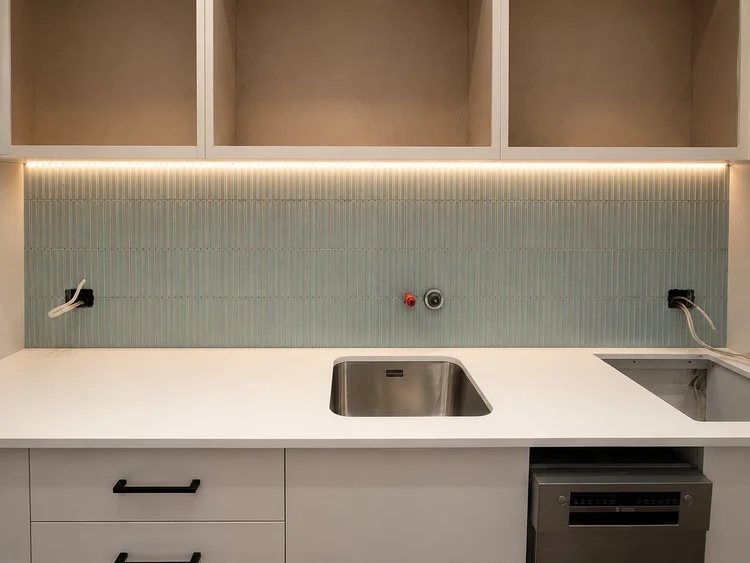 Kit Kat mosaic kitchen splashback