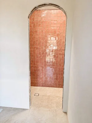 Zellige bathroom feature wall Sydney