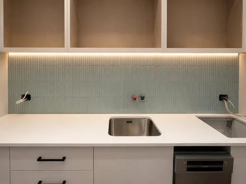 Kit Kat kitchen splashback installation