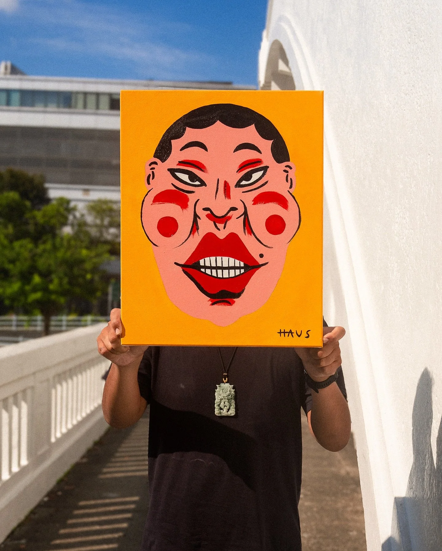 &lsquo;Moxie&rsquo;, 2025. Acrylic on canvas. 50x40cm. Find more at worldofhaus.com