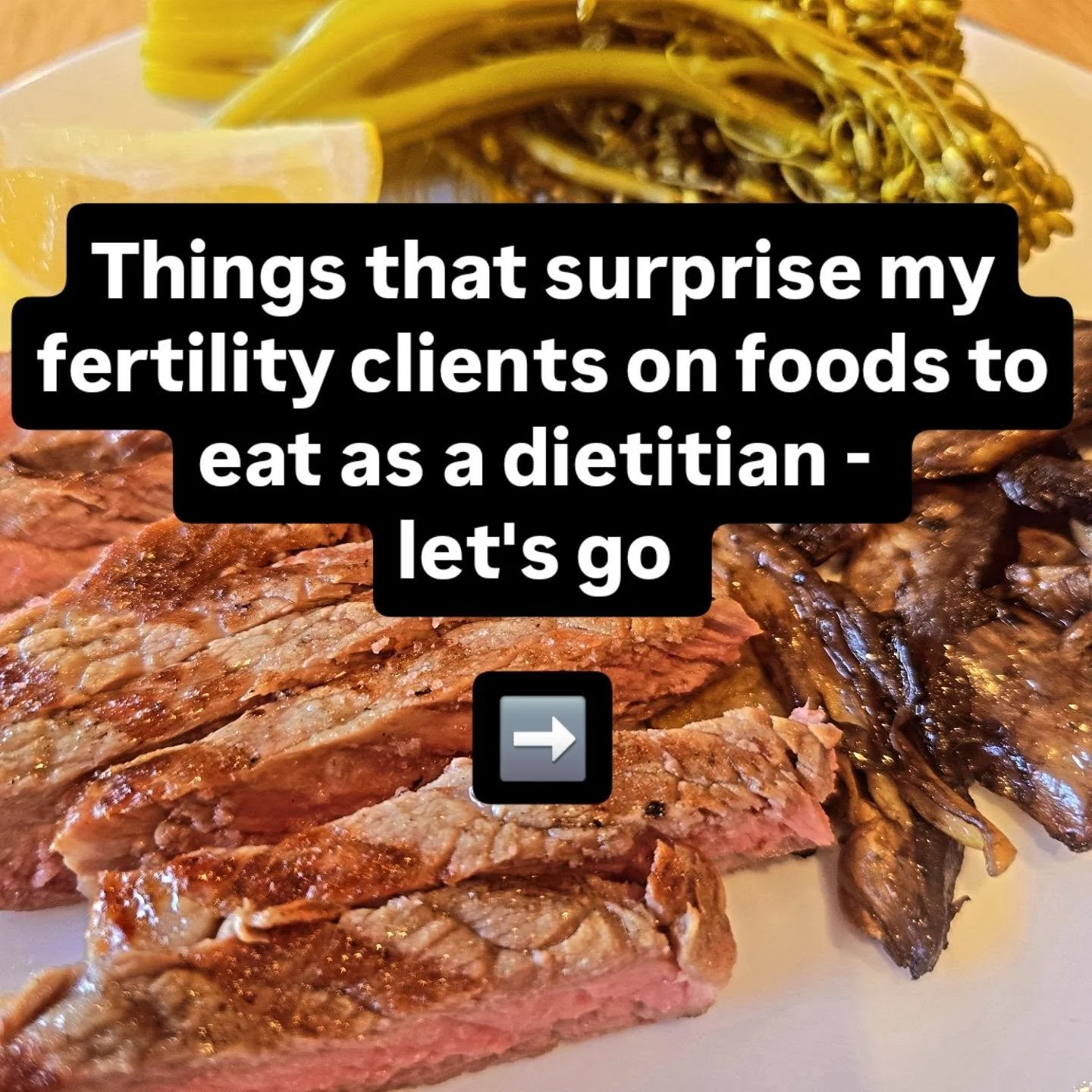 Things that surprise my fertility clients to eat while TTC:

Eggs: higher choline intake in pregnancy improved infant processing speed.

Seafood like prawns, scallops, baby octopus are rich in selenium, vitamin B12 and zinc. So I talk about eating th