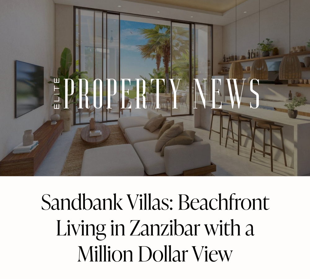 Luxury beachfront villa interior in Zanzibar, ideal for real estate investment and residency by investment opportunities.