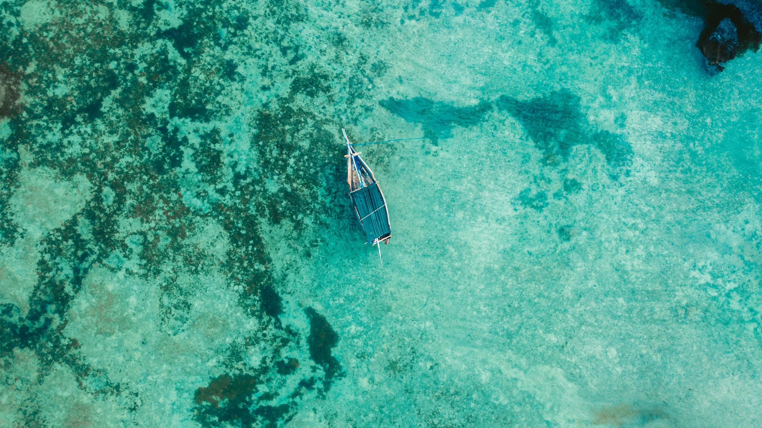 Ocean view in Zanzibar with traditional boat highlighting coastal lifestyle and tourism appeal