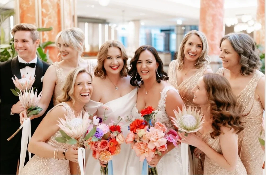 Anna and Mon
What a vision 
❤️💙💜💛💖💚🧡

Wedding planner extraordinaire @samanthaburke_events 
Photography @mirandastokkel 
Gowns @perfectdaybridal 
Flowers @pohoflowers 
Venue @sydneyoperahouse 

#twobridesarebetterthanone #sydneyweddingmakeup