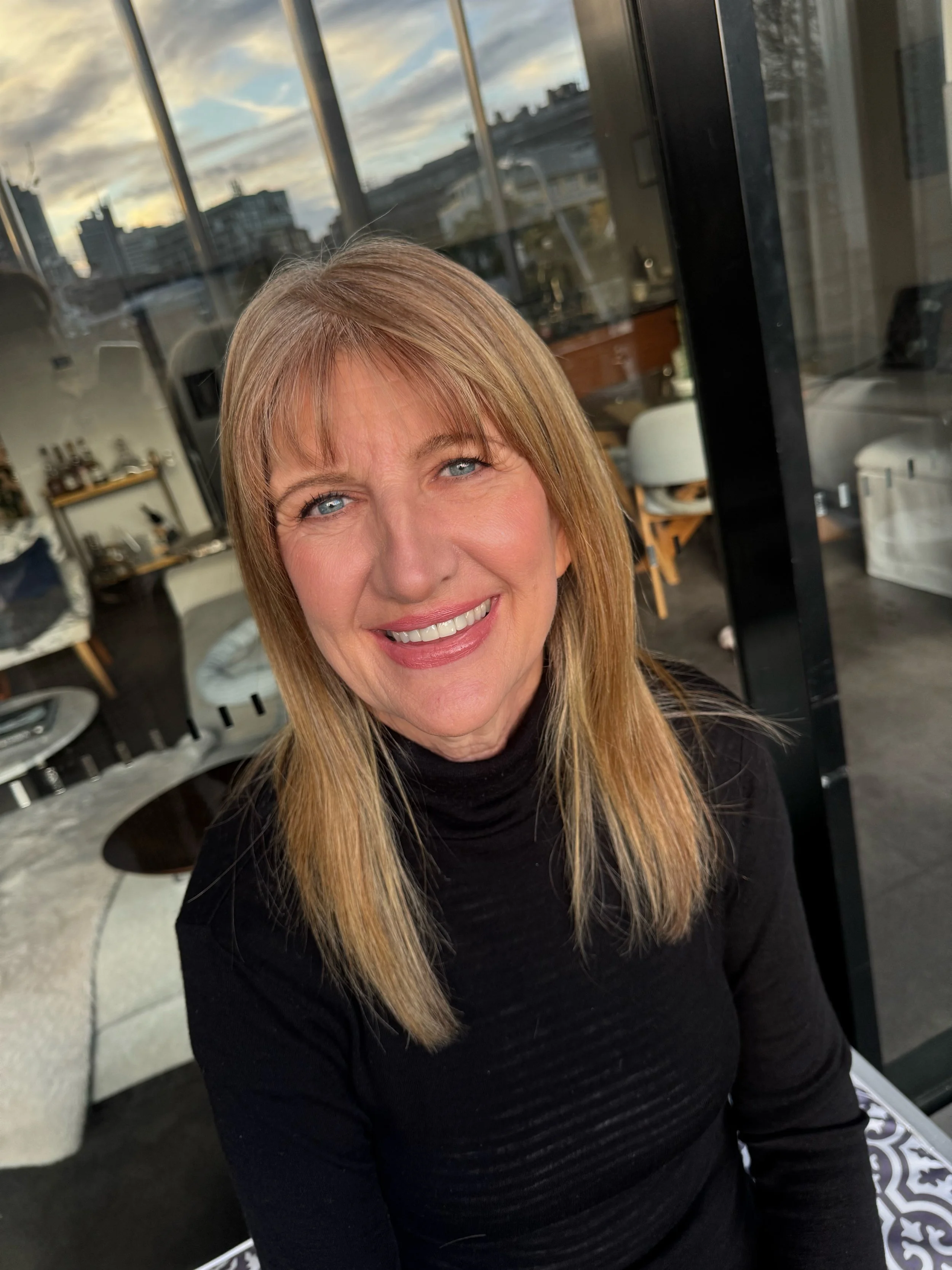 Gill, a personal makeup lesson client.