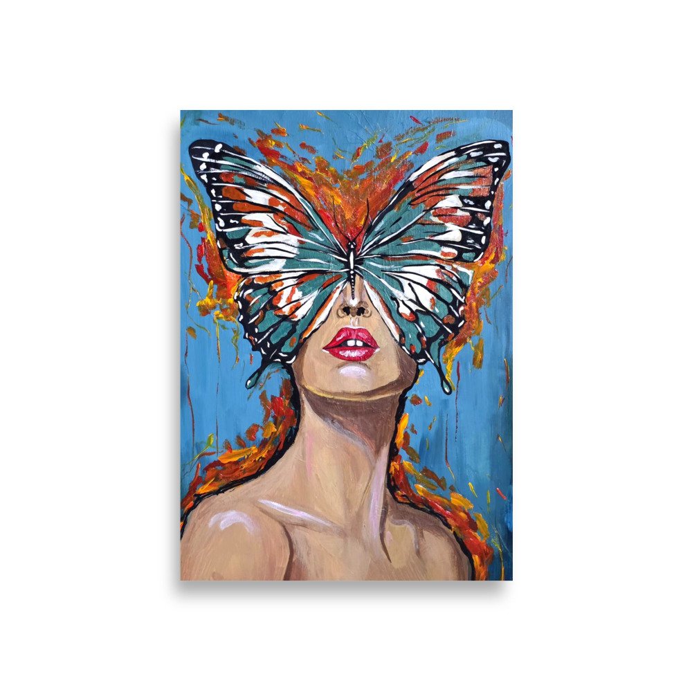 Matte Poster - Butterfly Face