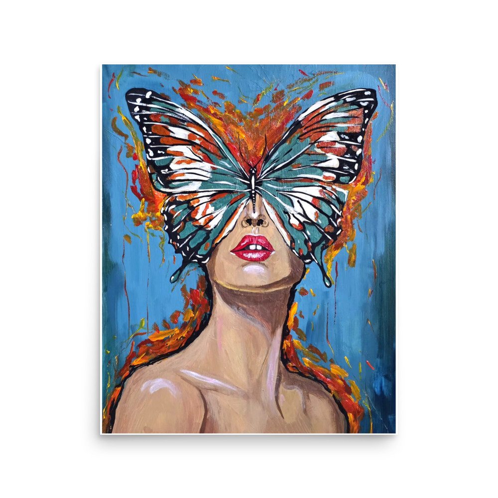 Matte Poster - Butterfly Face