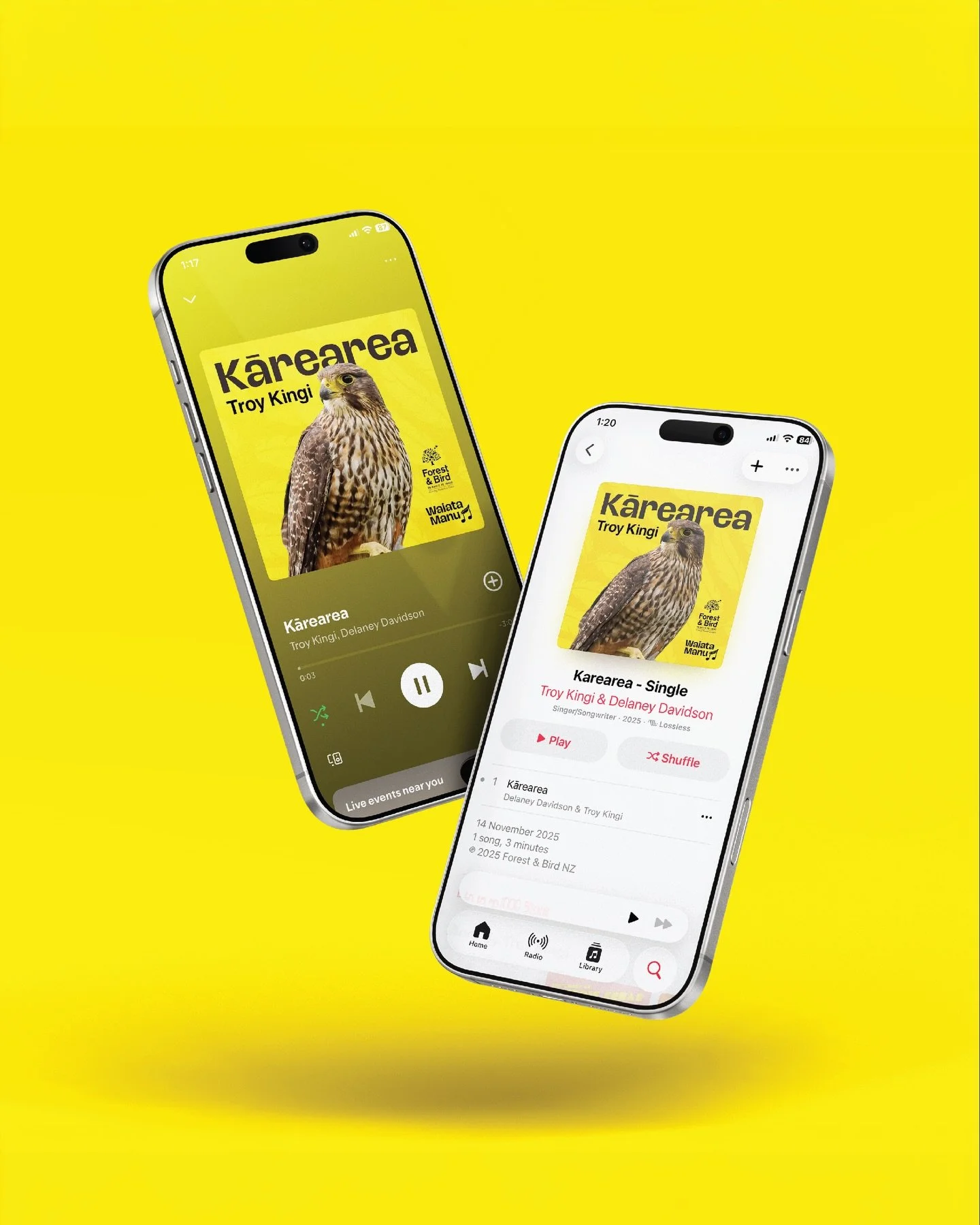 ✨So excited to share this one! I got to create the brand mark for Waiata Manu &mdash; Forest &amp; Bird&rsquo;s new series where each Bird of the Year gets its very own original waiata. How cool is that?

The first track, Kārearea by Troy Kingi, is a