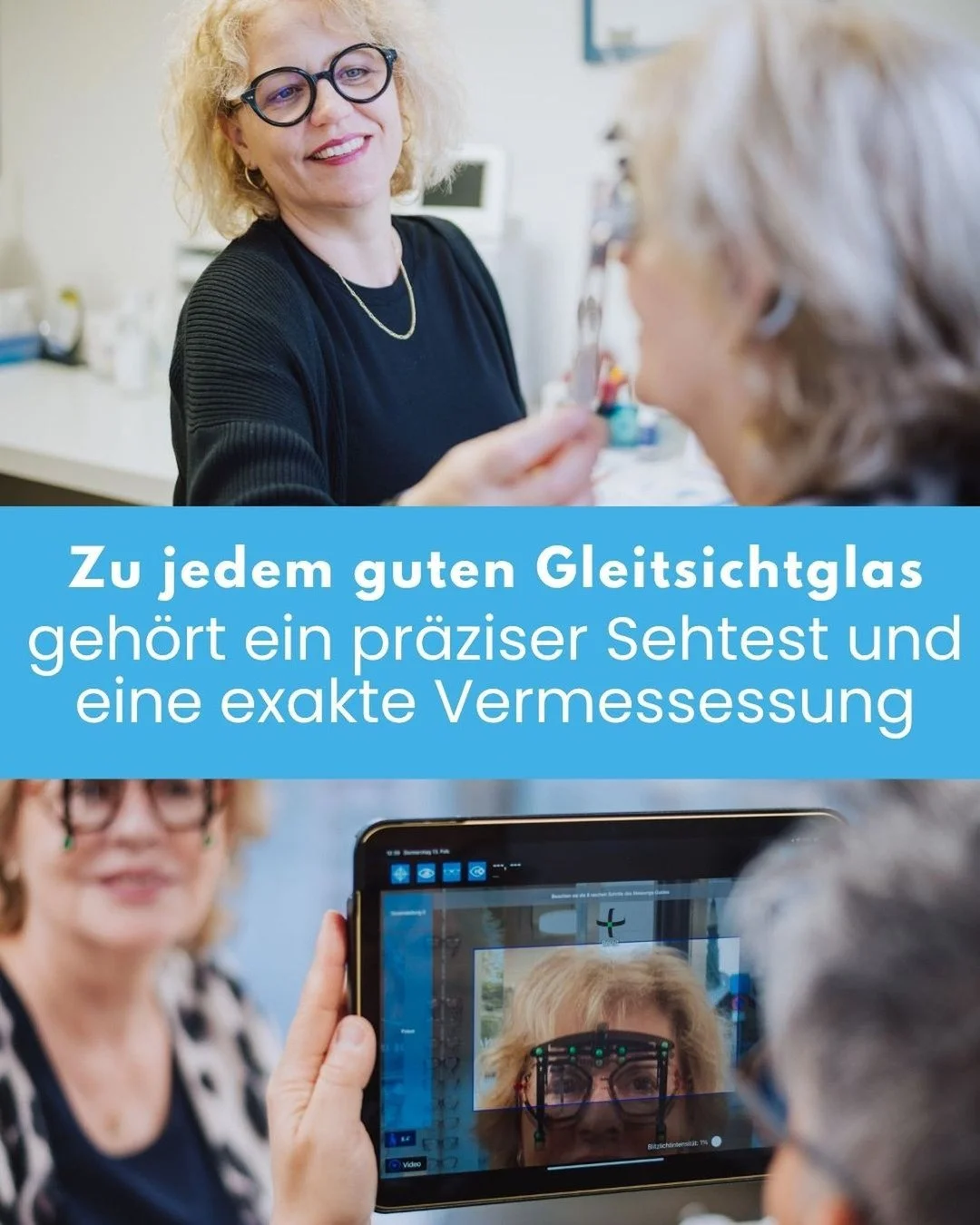 👓🔍 F&uuml;r perfektes Sehen z&auml;hlt Pr&auml;zision &ndash; vom ersten Blick an!

Ein gutes Gleitsichtglas ist nur so gut wie die Messung dahinter.
Darum nehmen wir uns bei FL&Uuml;CKIGER OPTIK &amp; H&Ouml;RCENTER Zeit f&uuml;r eine pr&auml;zise
