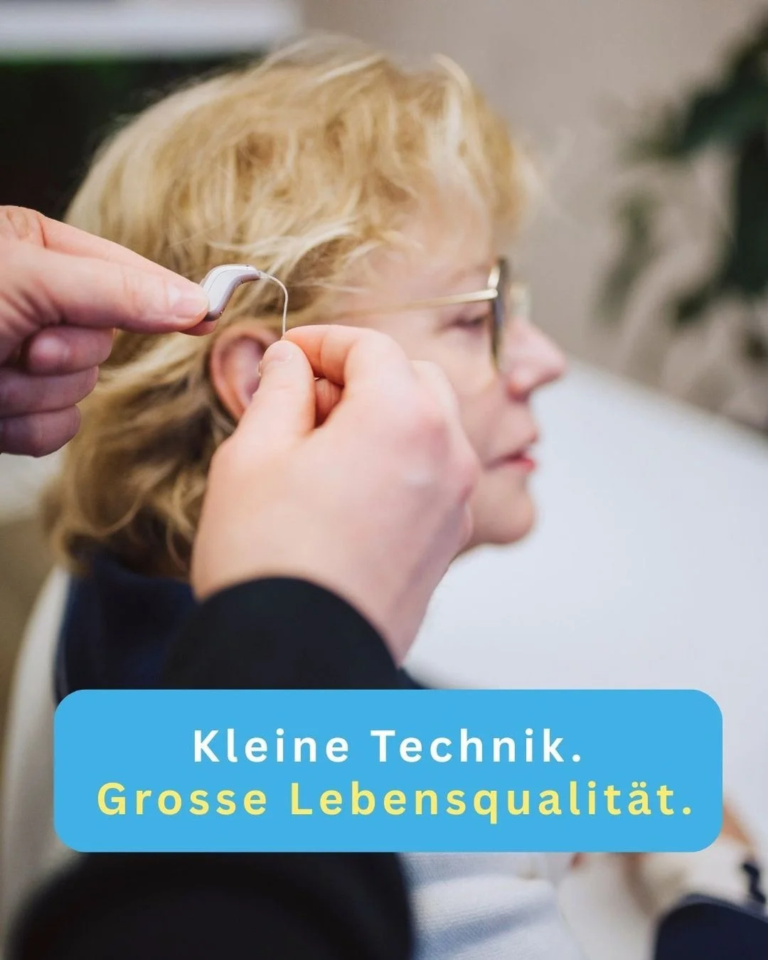 Kleine Technik. Grosse Lebensqualit&auml;t👂

Manchmal sind es die kleinsten L&ouml;sungen, die den gr&ouml;ssten Unterschied in deinem Alltag machen. 
Moderne H&ouml;rsysteme sind heute kaum sichtbar, aber ihre Wirkung ist umso sp&uuml;rbarer: mehr 