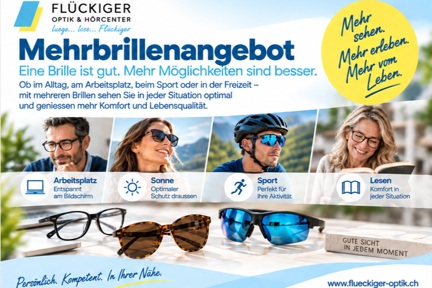 Eine Brille für alles? Oft ist eine zweite oder dritte die bessere Lösung.