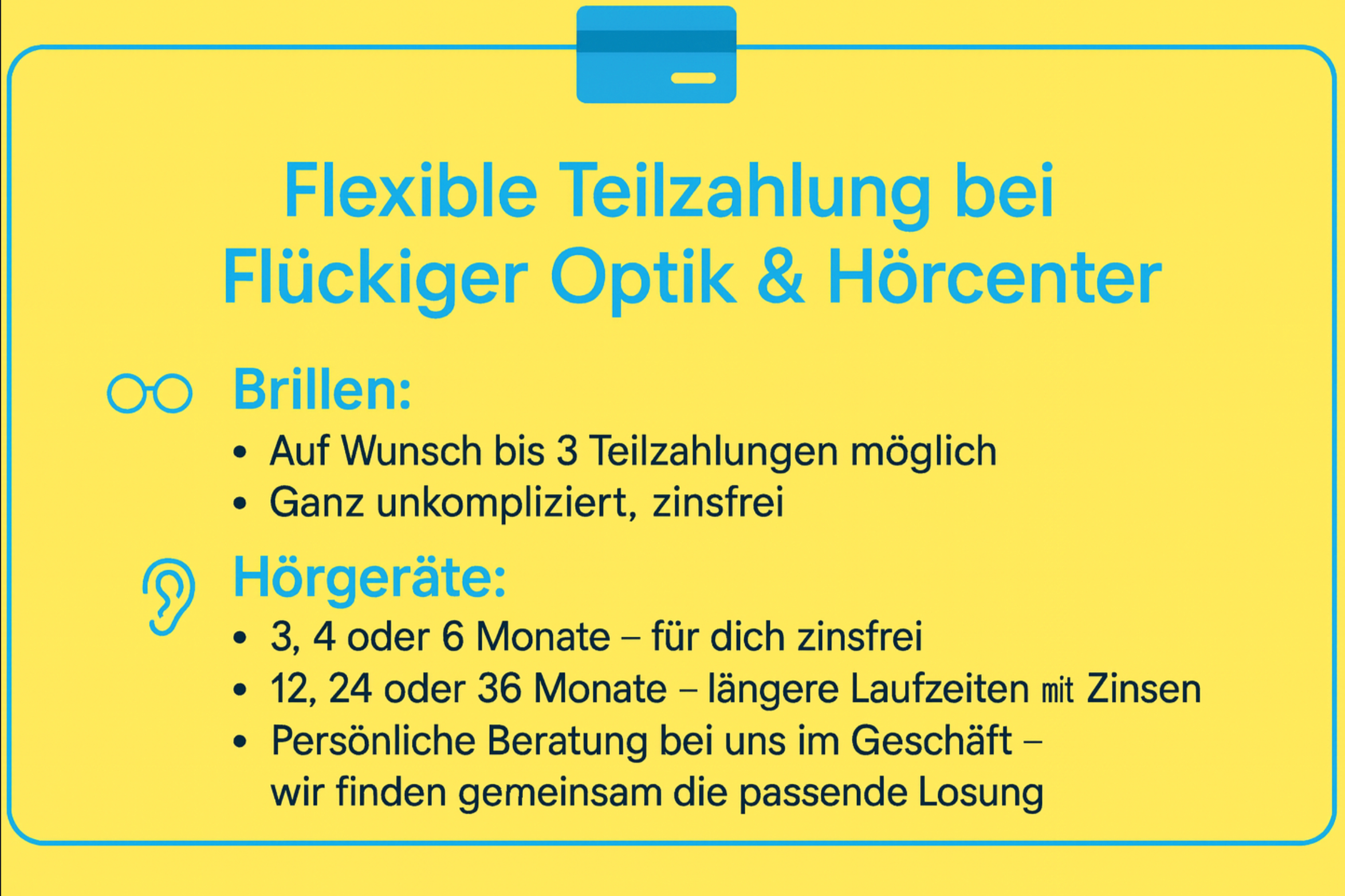 Flexible Teilzahlung bei Flückigers 💳