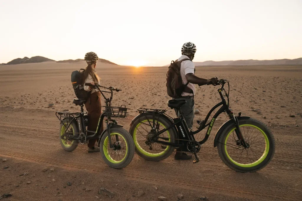 Kulala Desert Lodge guided e bike adventure across the Namib dunes