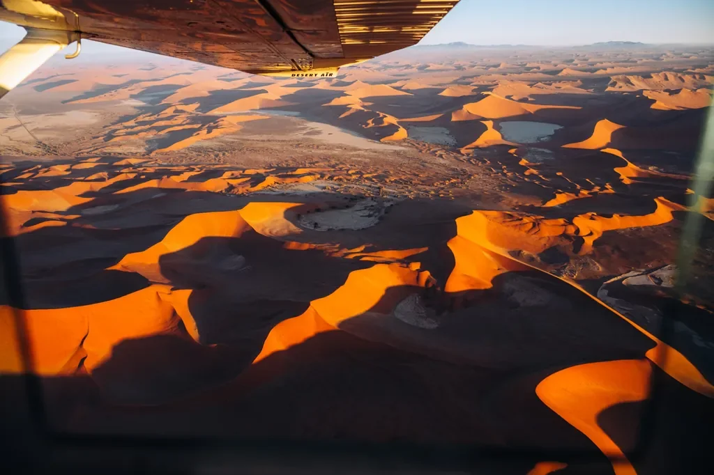 Scenic desert drive from Kulala Desert Lodge through Namib mountain landscapes