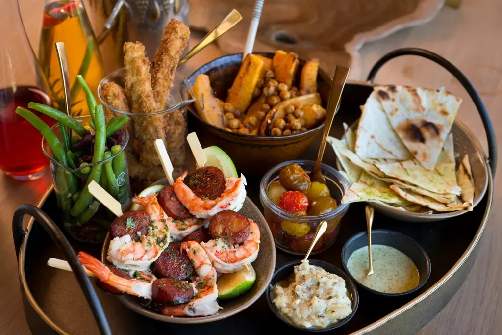 Tapas-style chef selection served at andBeyond Tengile River Lodge