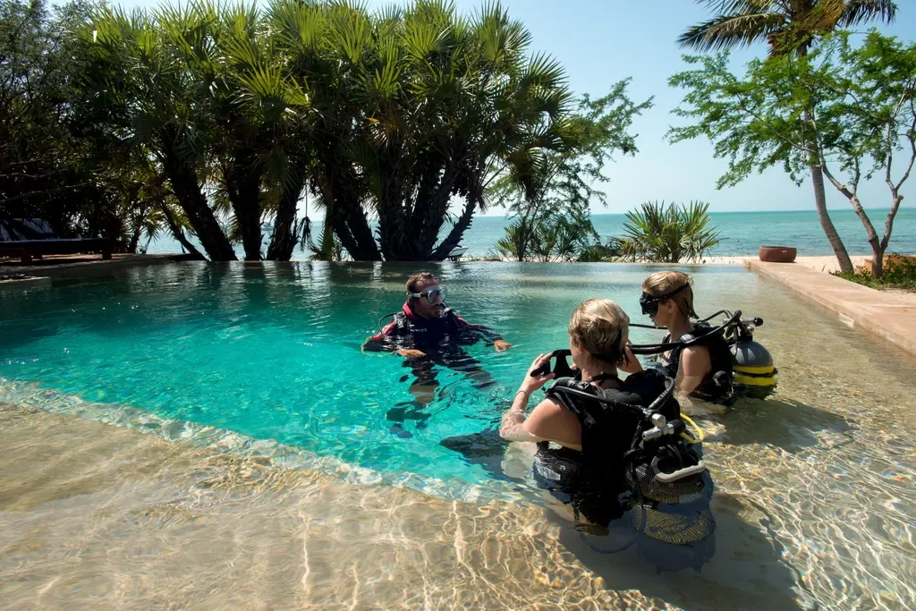 scuba diving lesson in the pool – andBeyond Benguerra Island, Mozambique