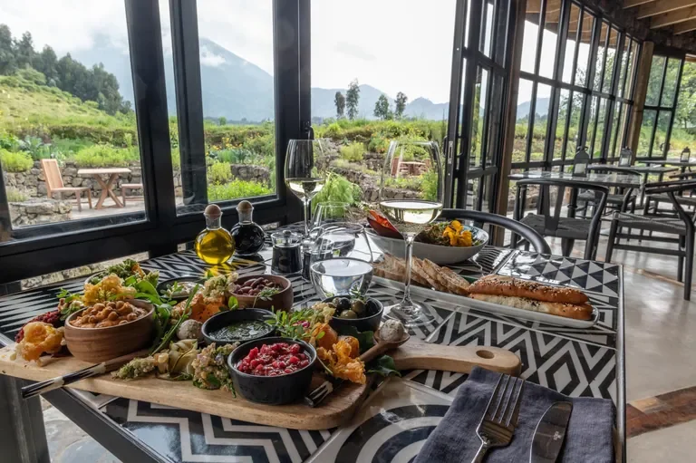 Farm to table lunch at Bisate Kwanda with volcano views Rwanda