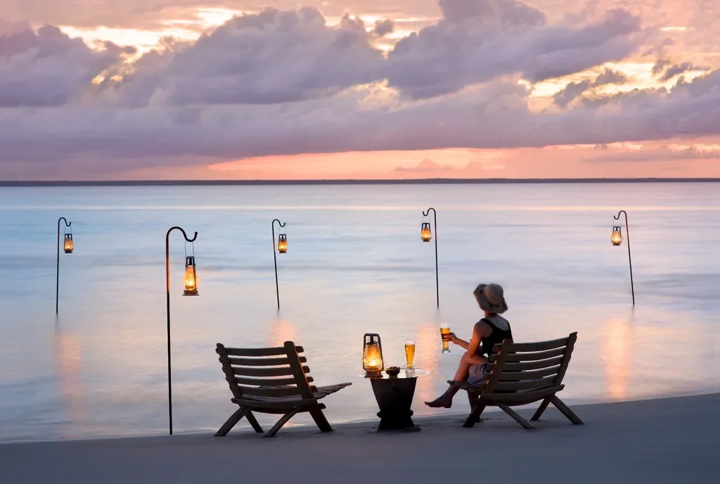 romantic sundowners on the beach – andBeyond Benguerra Island, Mozambique