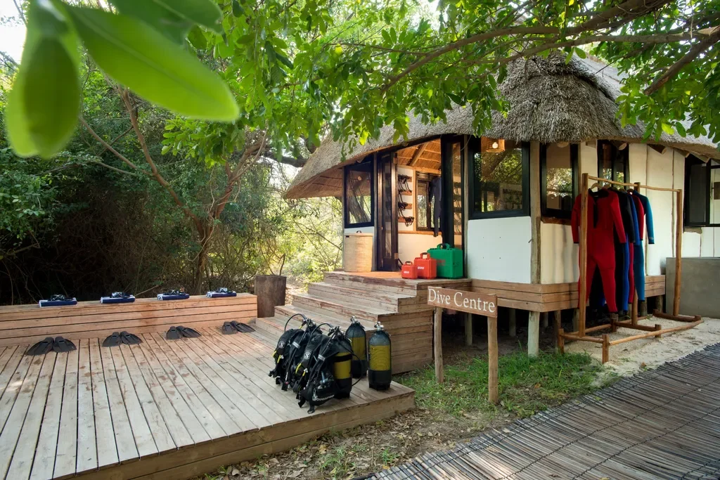 dive centre equipment area – andBeyond Benguerra Island, Mozambique