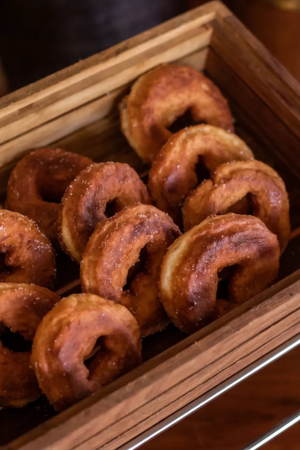 Freshly fried camp doughnuts for tea time at Time + Tide Luwi, Zambia