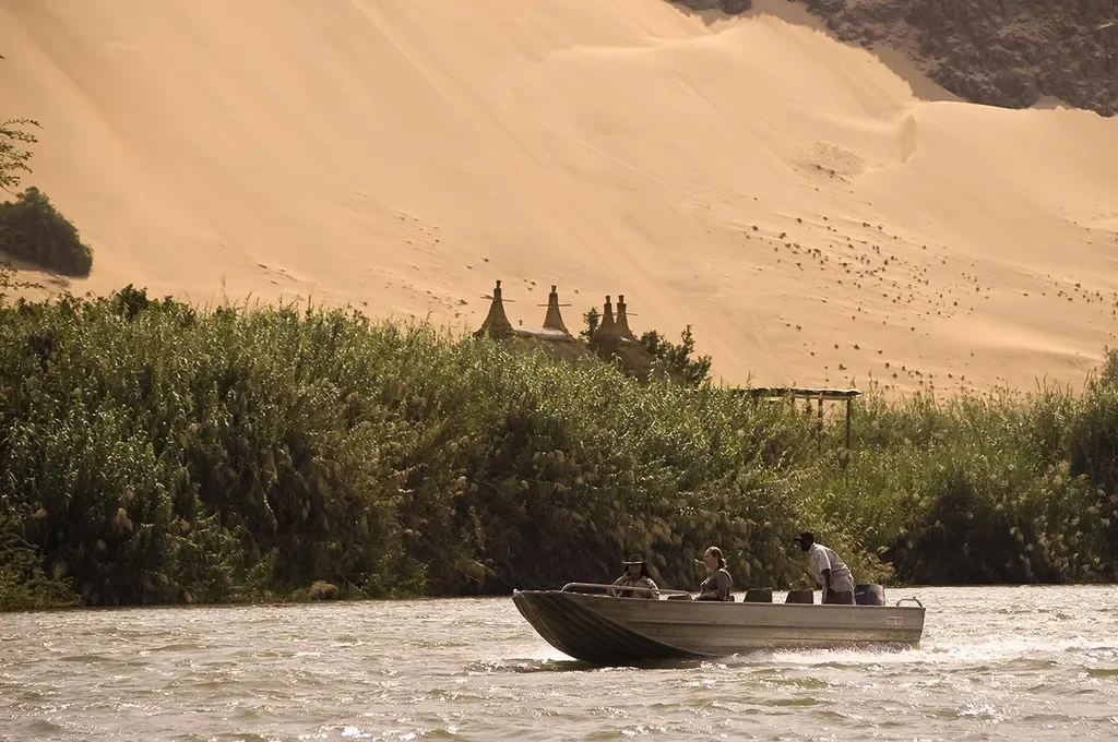 Serra Cafema boat cruise on the Kunene River, Hartmann Valley, Kunene, Namibia