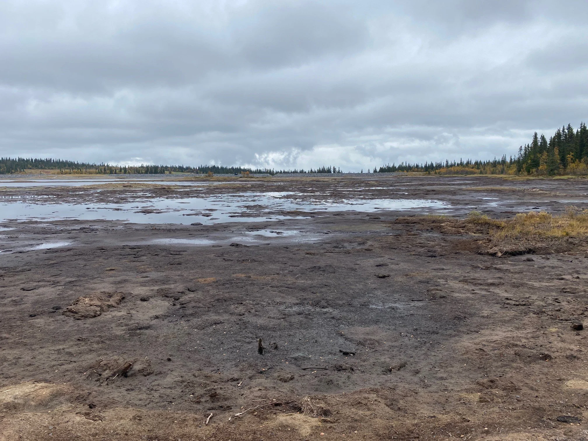 Uvanlig lite vatn i Ropptjønnet, 20. september 2021