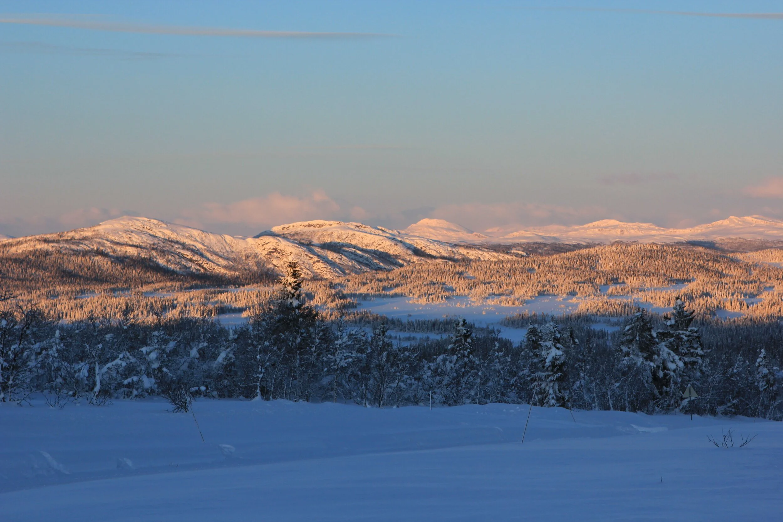 Verdens fineste fjell sett fra Værskei, januar 2019