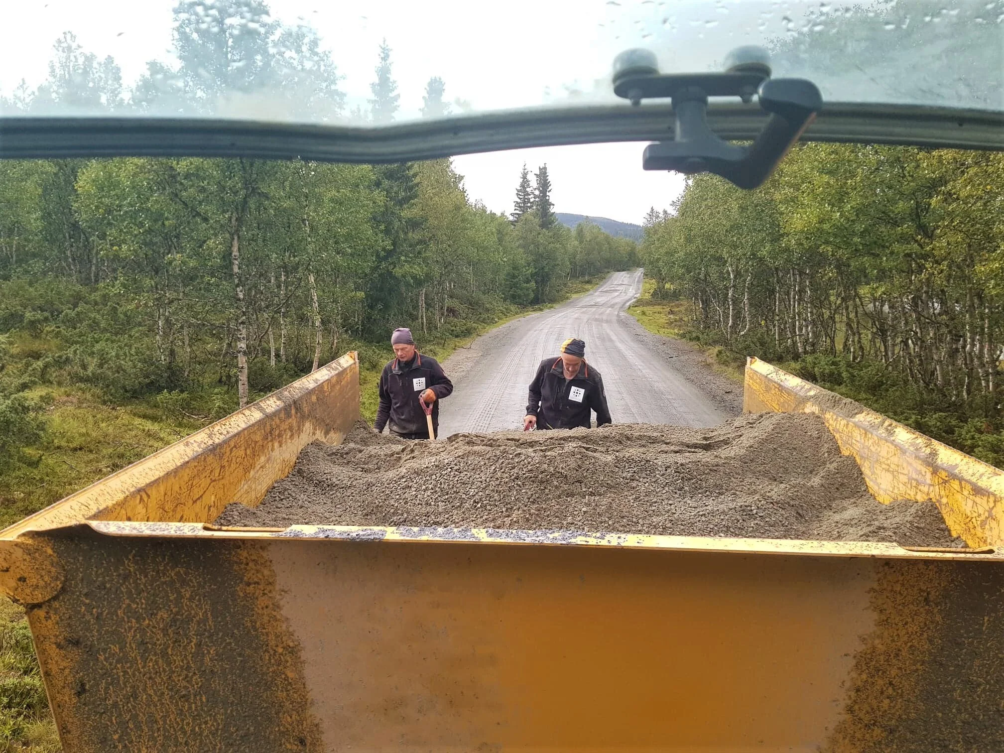 Lapping av hull i Liumsetervegen, 23. august 2019