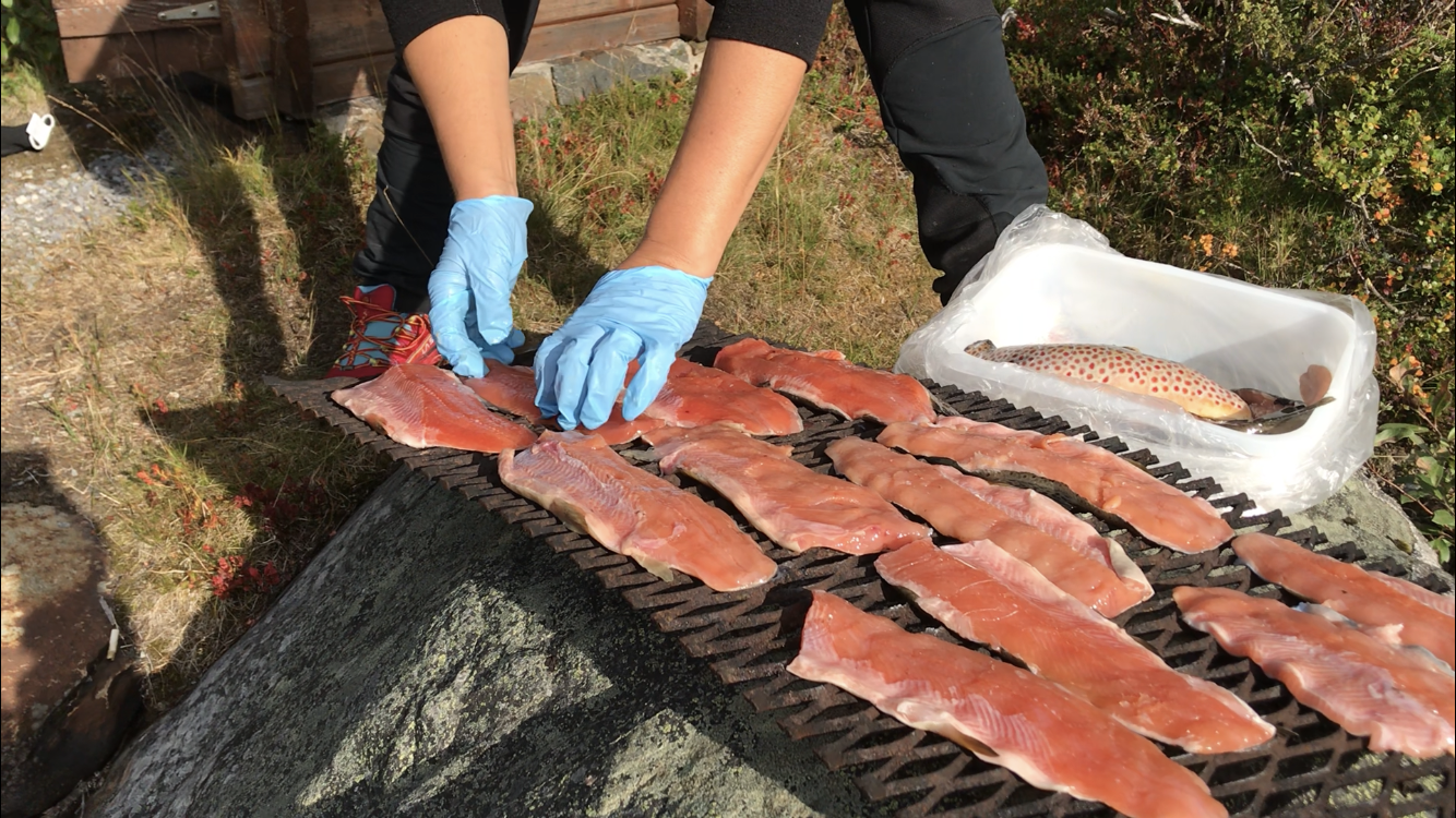 Klar for røykeovnen ved Kittilbutjønnet. Foto: Gausdal fjellstyre