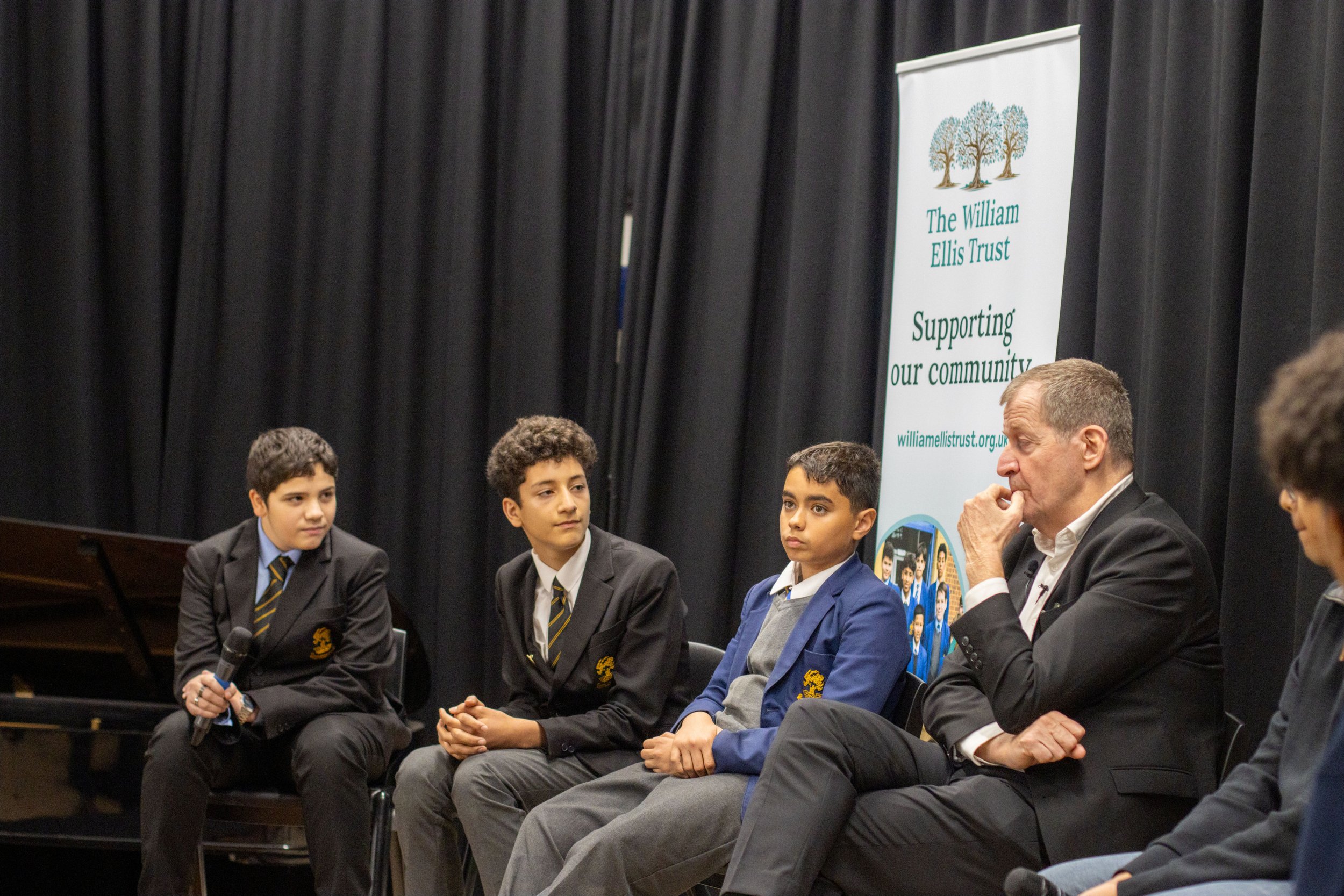 William Ellis pupils debate Alastair Campbell at our first event