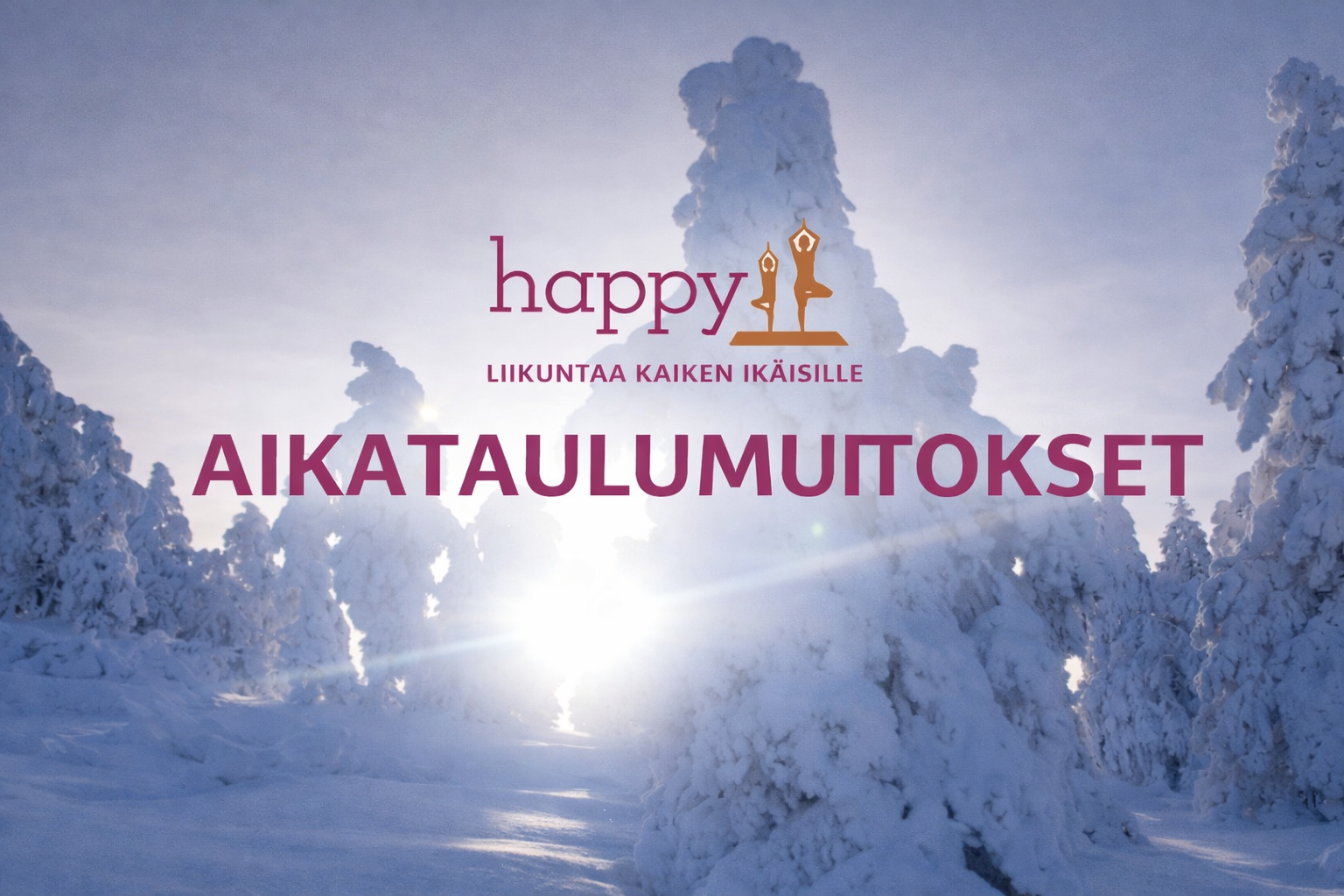 Aikataulumuutos hiihtoloma vk 8