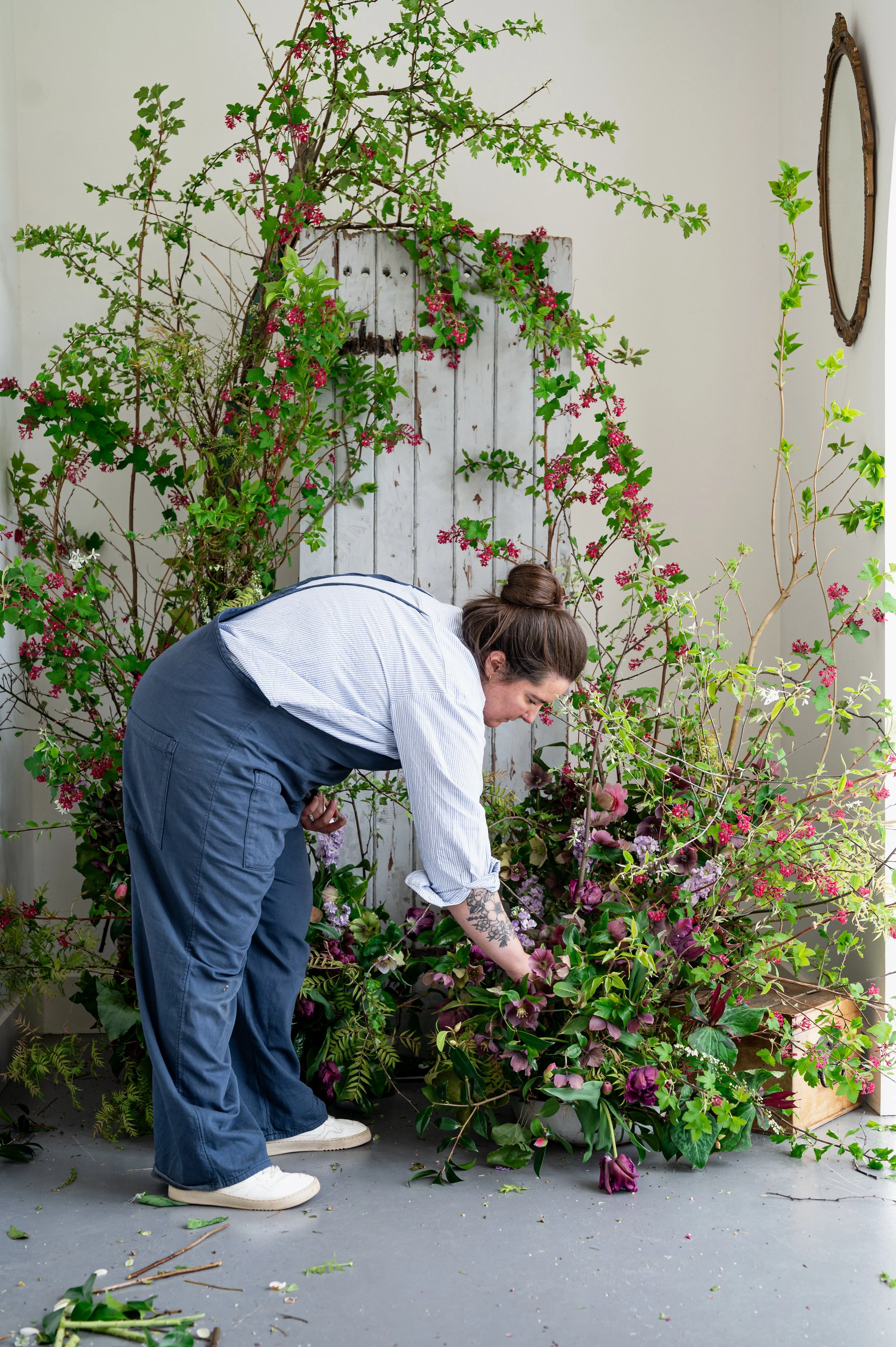Lorna working in the Sakura Studio, Aberdeenshire