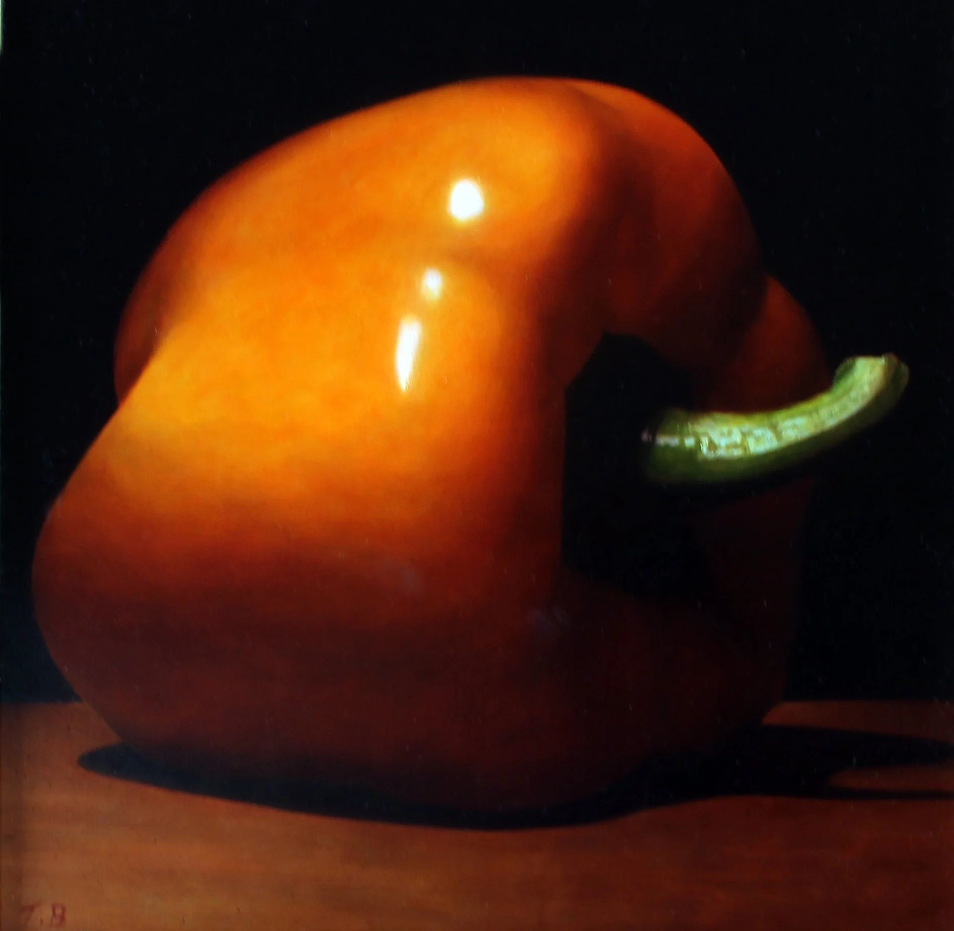 Orange pepper, 40 x 40 cm, Available