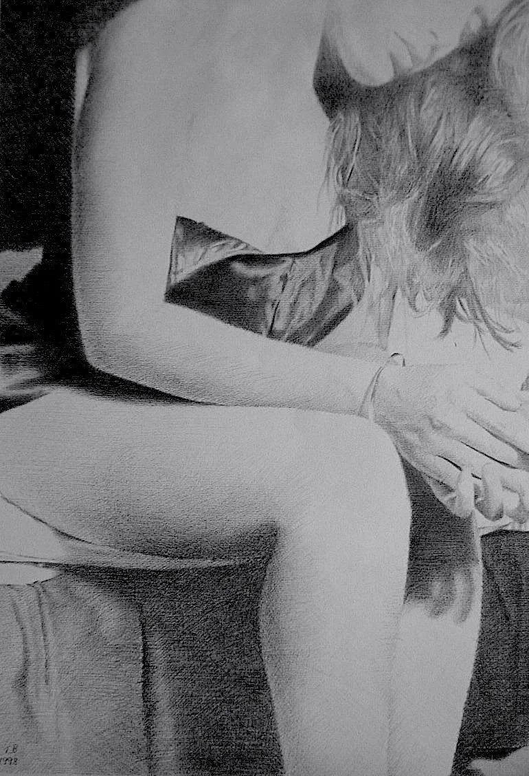 Black night dress Charcoal on paper 97 x 110 cm, Available