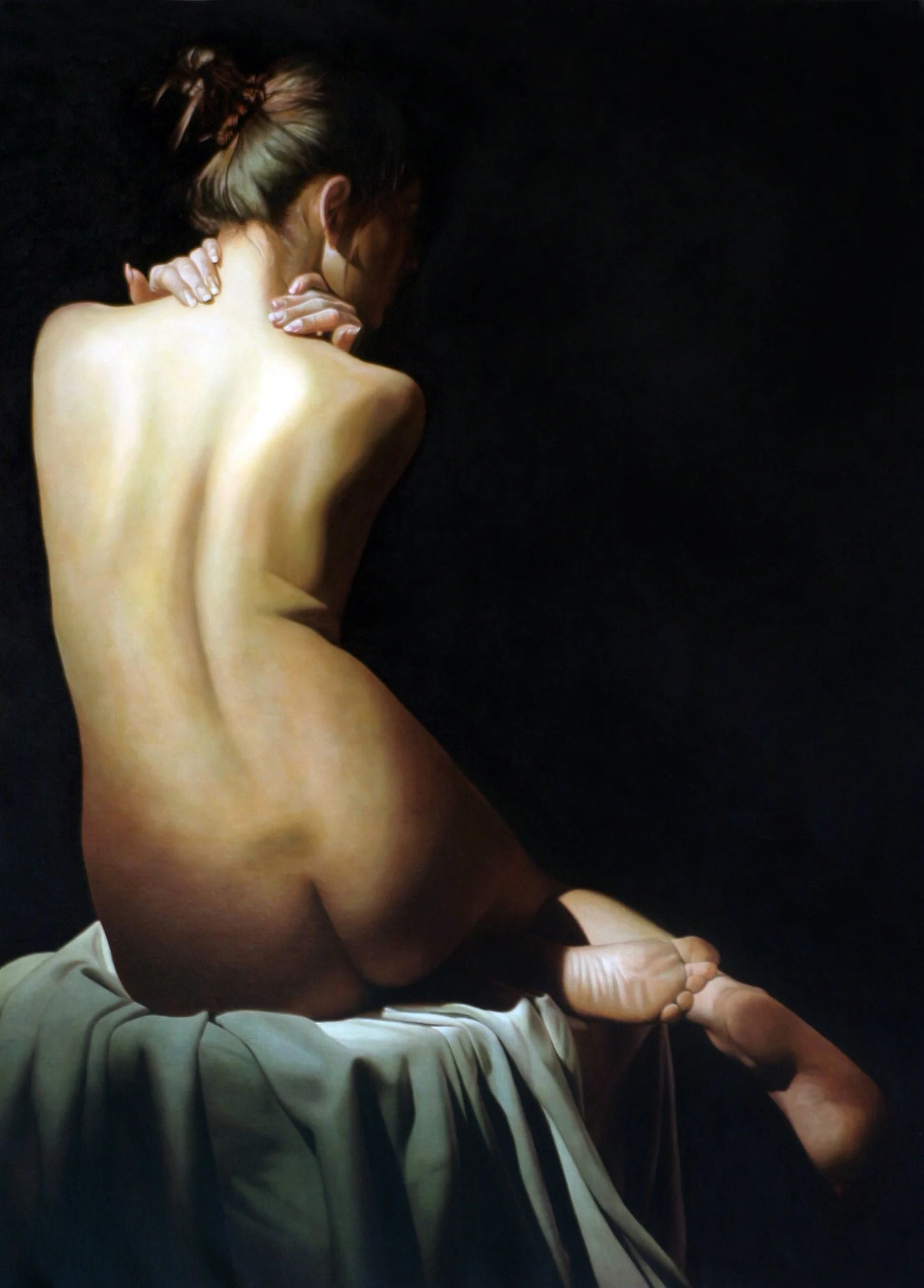 Virginie on white, 70 x 100 cm, Sold