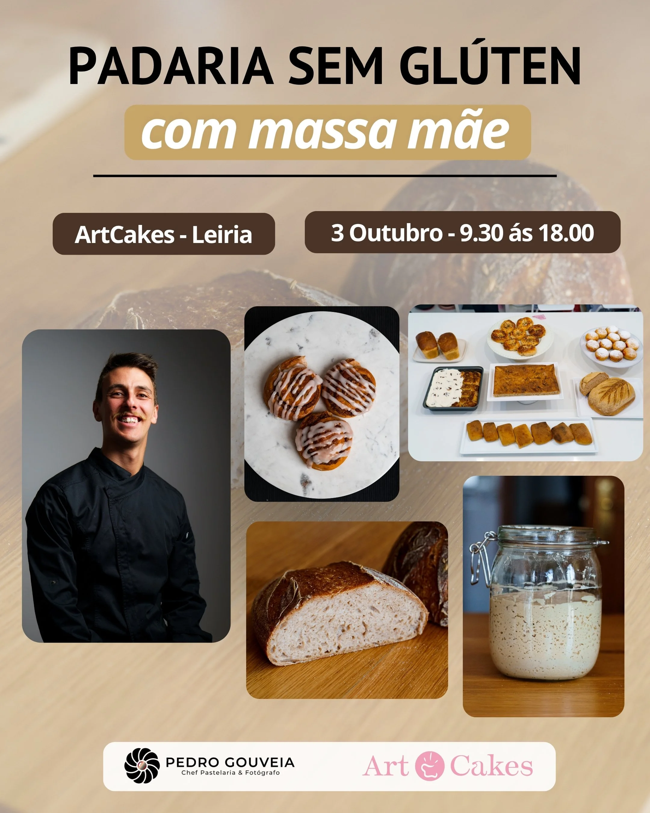 Formação Padaria sem Glúten com Massa Mãe - Leiria