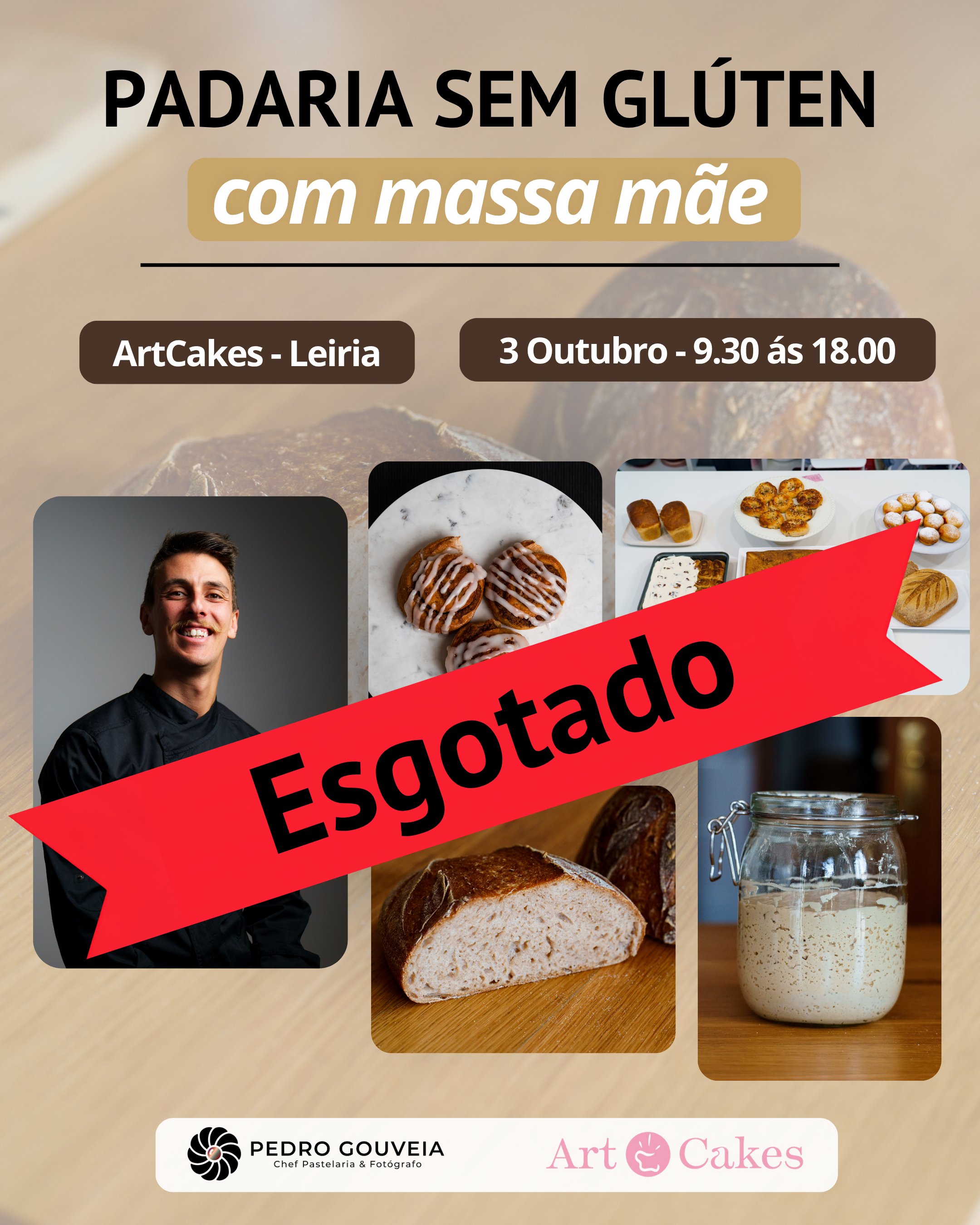 Formação Padaria sem Glúten com Massa Mãe - Leiria