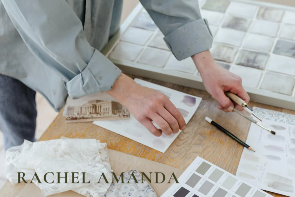 Rachel Amanda is a Lancashire based artist, designer and maker specialising in handprinted wallpapers, ceramic tiles, sustainable art and luxury homewares. Meet Rachel at the Home Interiors & Renovation Exhibition, 20-21 March 2026.   #hirecumbria