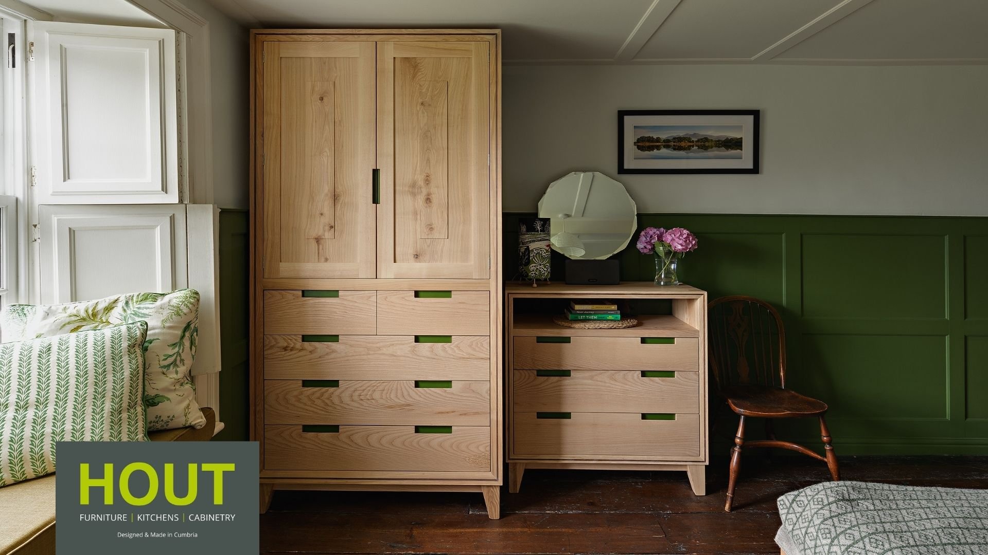 English Ash handmade wardrobe and draws meet kitchen design and furniture makers, HOUT Design at the Home Interiors & Renovation Exhibition 2026