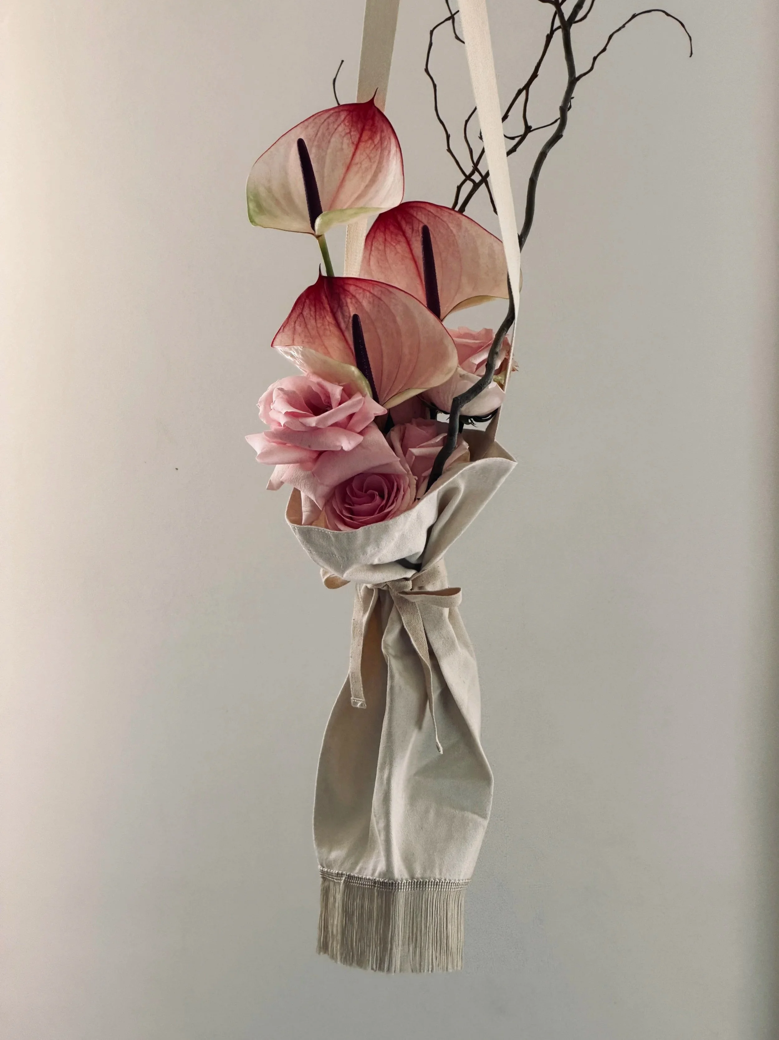 Flower Pocket with Tassels