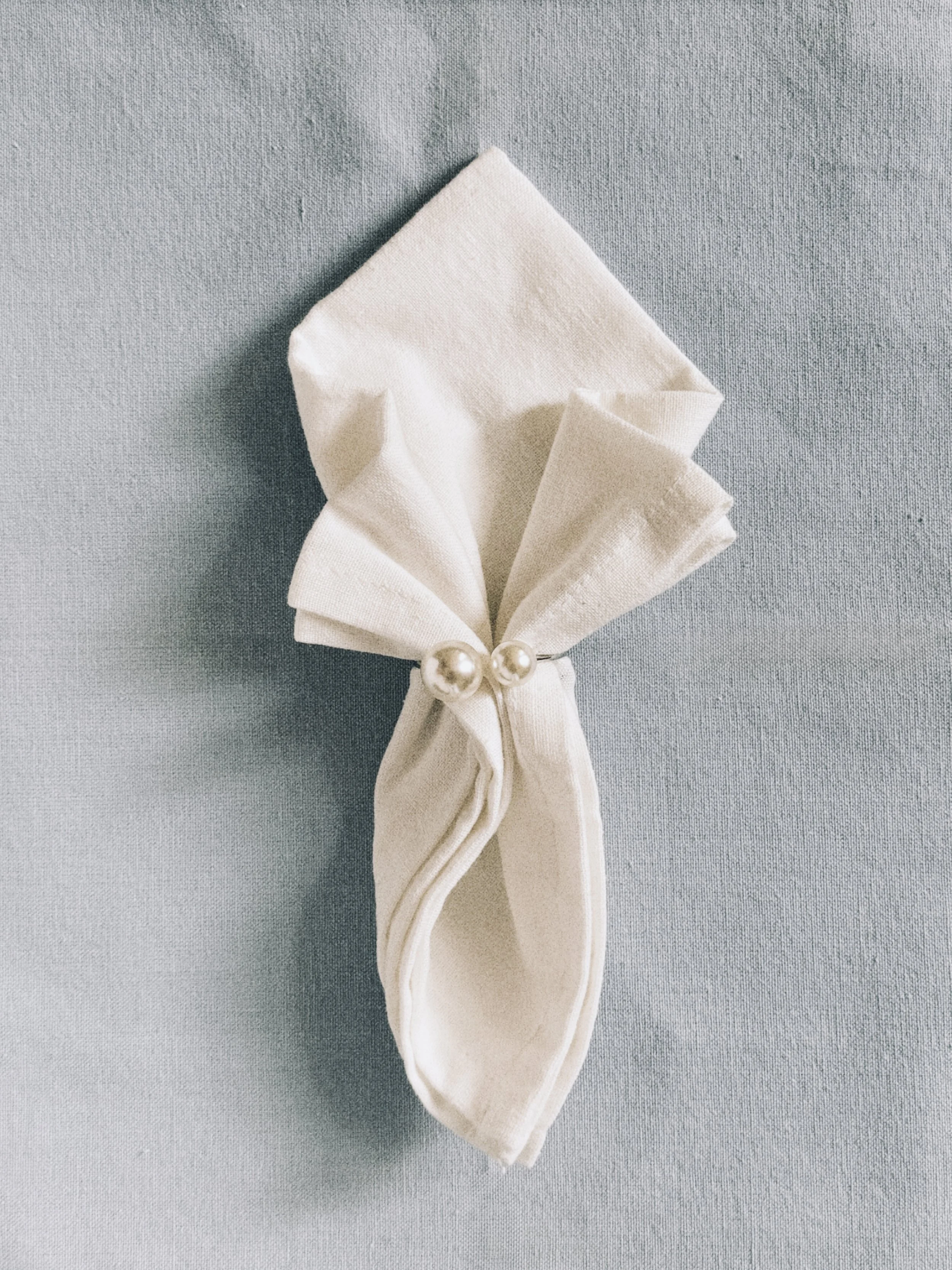 Napkin Rings with Pearls