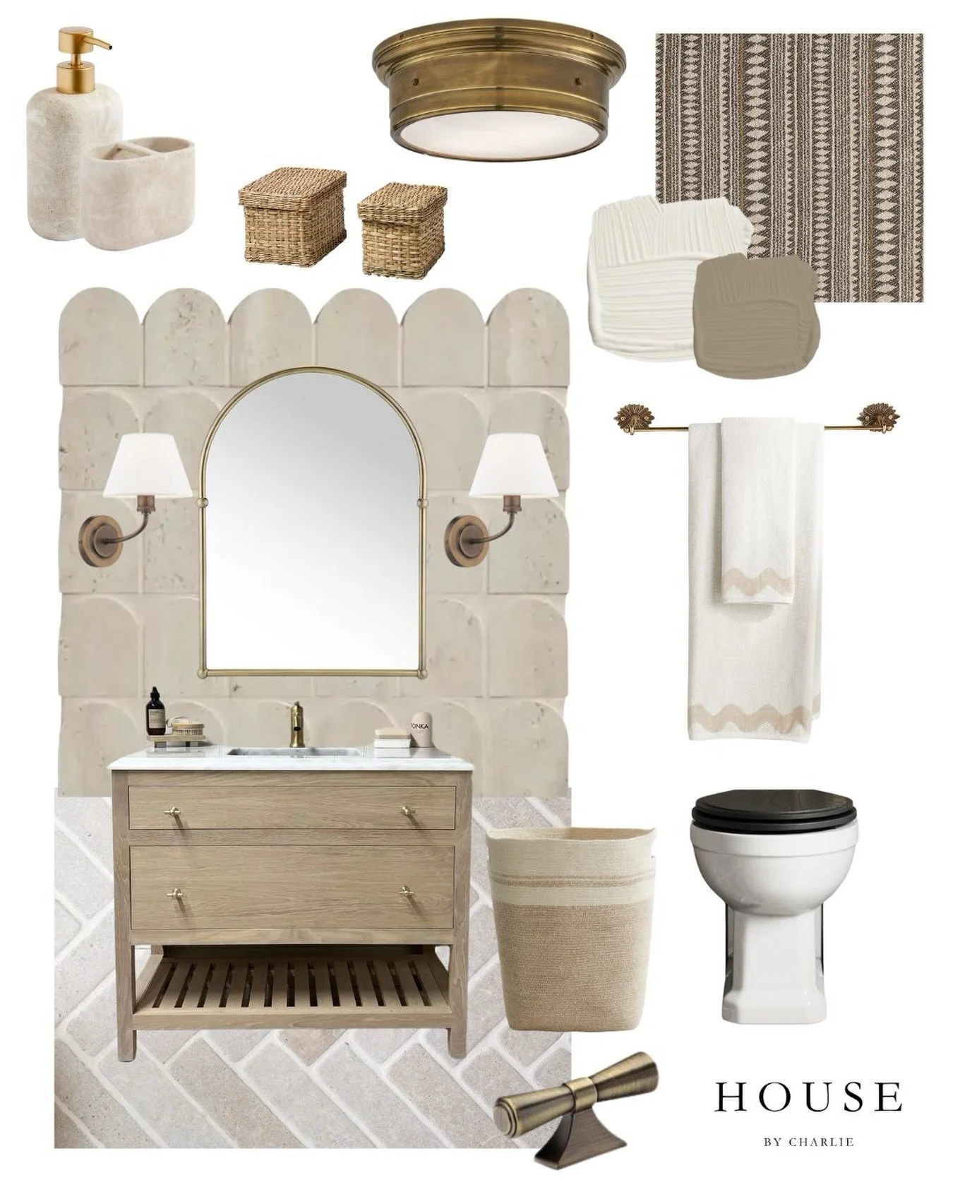 A little downstairs bathroom, but big on detail ✨
One of the smallest spaces in the house, yet just as important. I fell in love with these tiles and this gorgeous vanity unit from @parkerhowley_n_co and everything else just fell into place to create