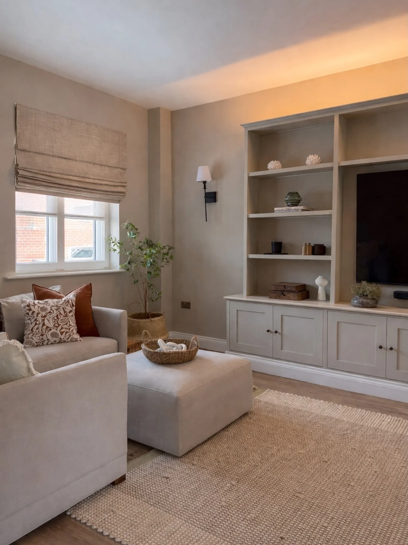 A built-in cabinetry TV wall is always a great idea ✨
Practical, beautifully seamless and designed to blend effortlessly into the space &mdash; plus you can have it in any colour to suit your scheme.

Would you go bold or keep it neutral? Tell me in 