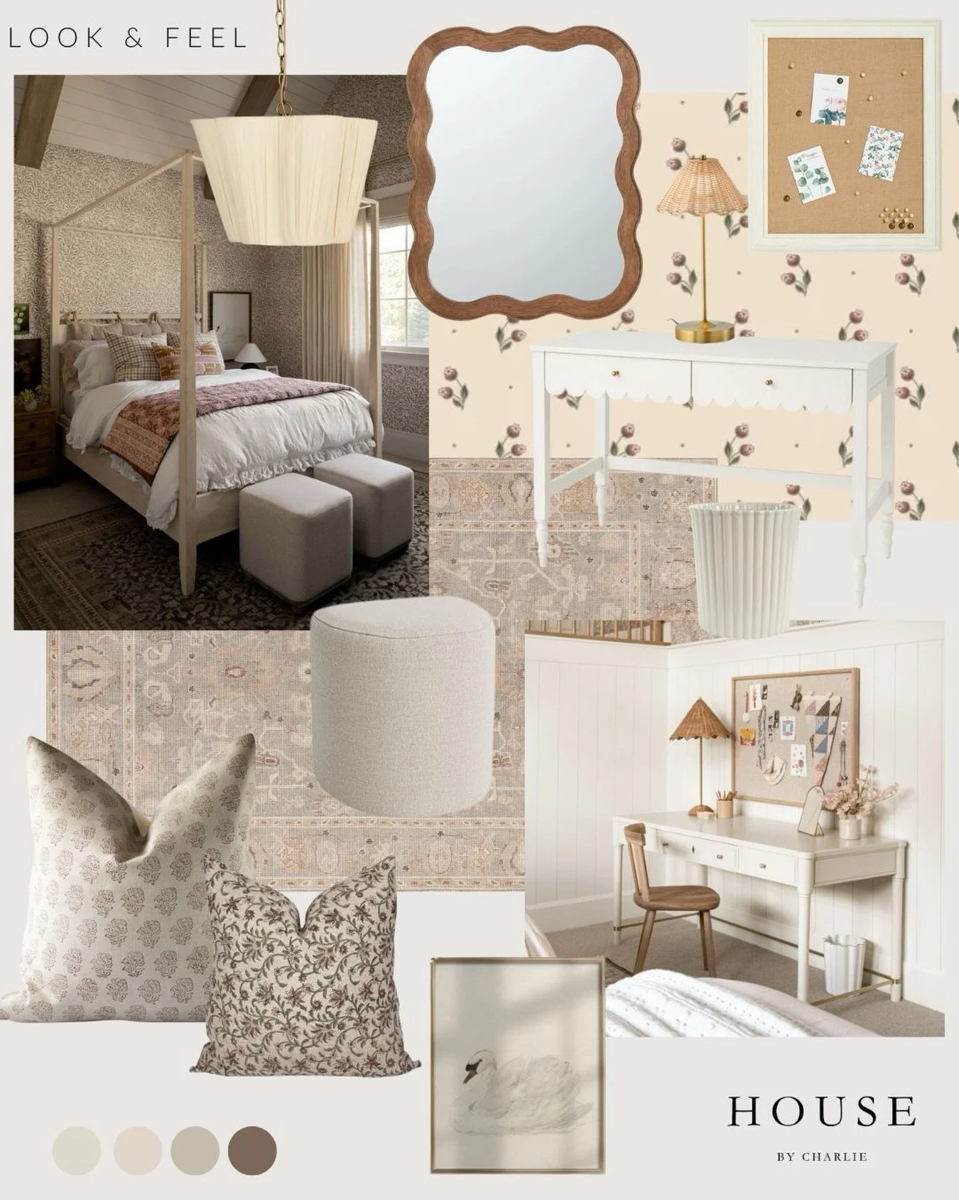 A girl&rsquo;s bedroom, but make it sophisticated ✨
Layered neutrals, subtle pattern and elegant details to create a space that feels stylish yet playful.

Proof that kids&rsquo; bedrooms can be classy, chic and timeless 🤍Let me know your thoughts b