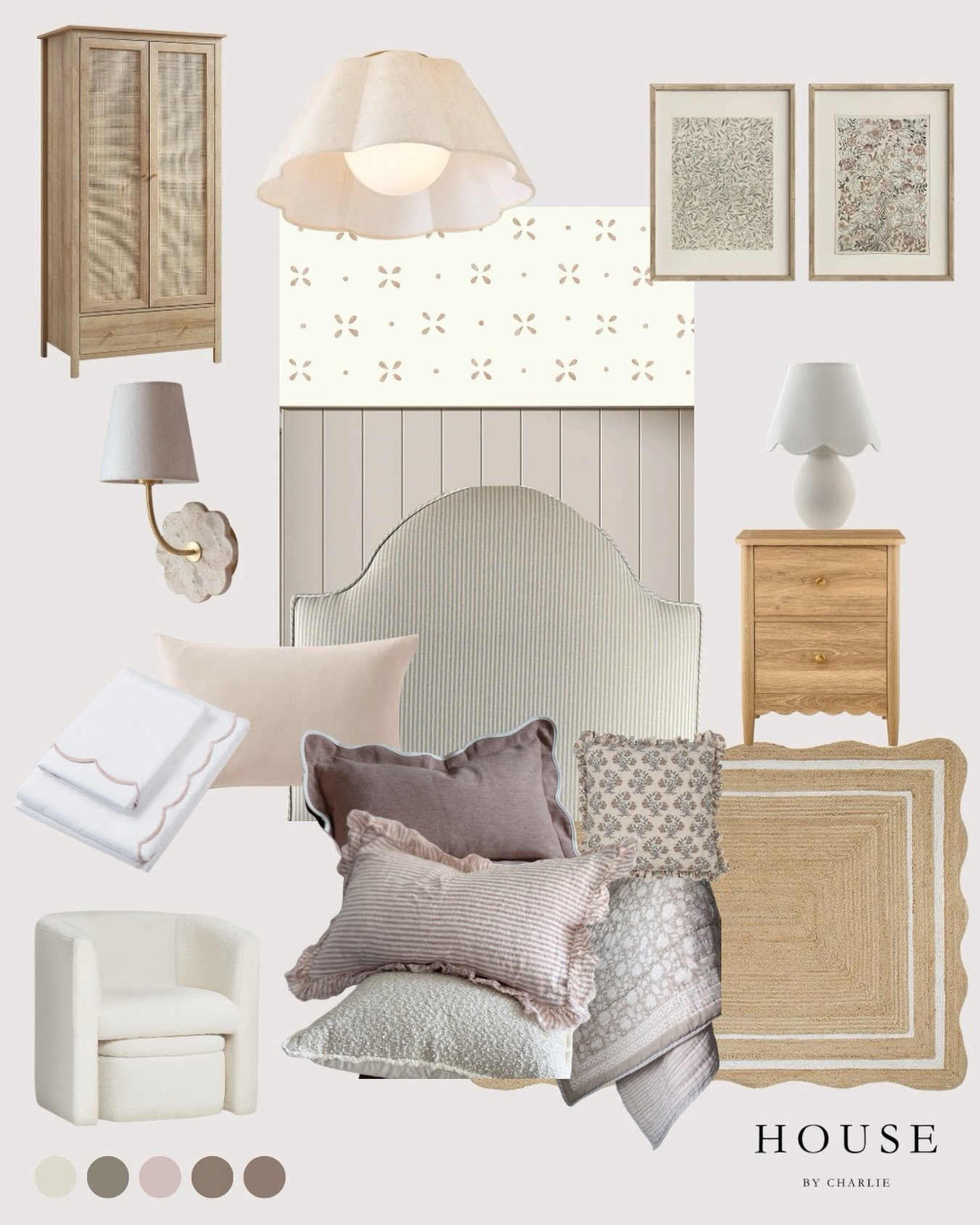 This week has been a busy one behind the scenes designing .
I wanted to give you a little sneak peek of one of the rooms I&rsquo;ve been working on, this beautiful girls&rsquo; bedroom. I absolutely love it, and my daughter is completely obsessed too