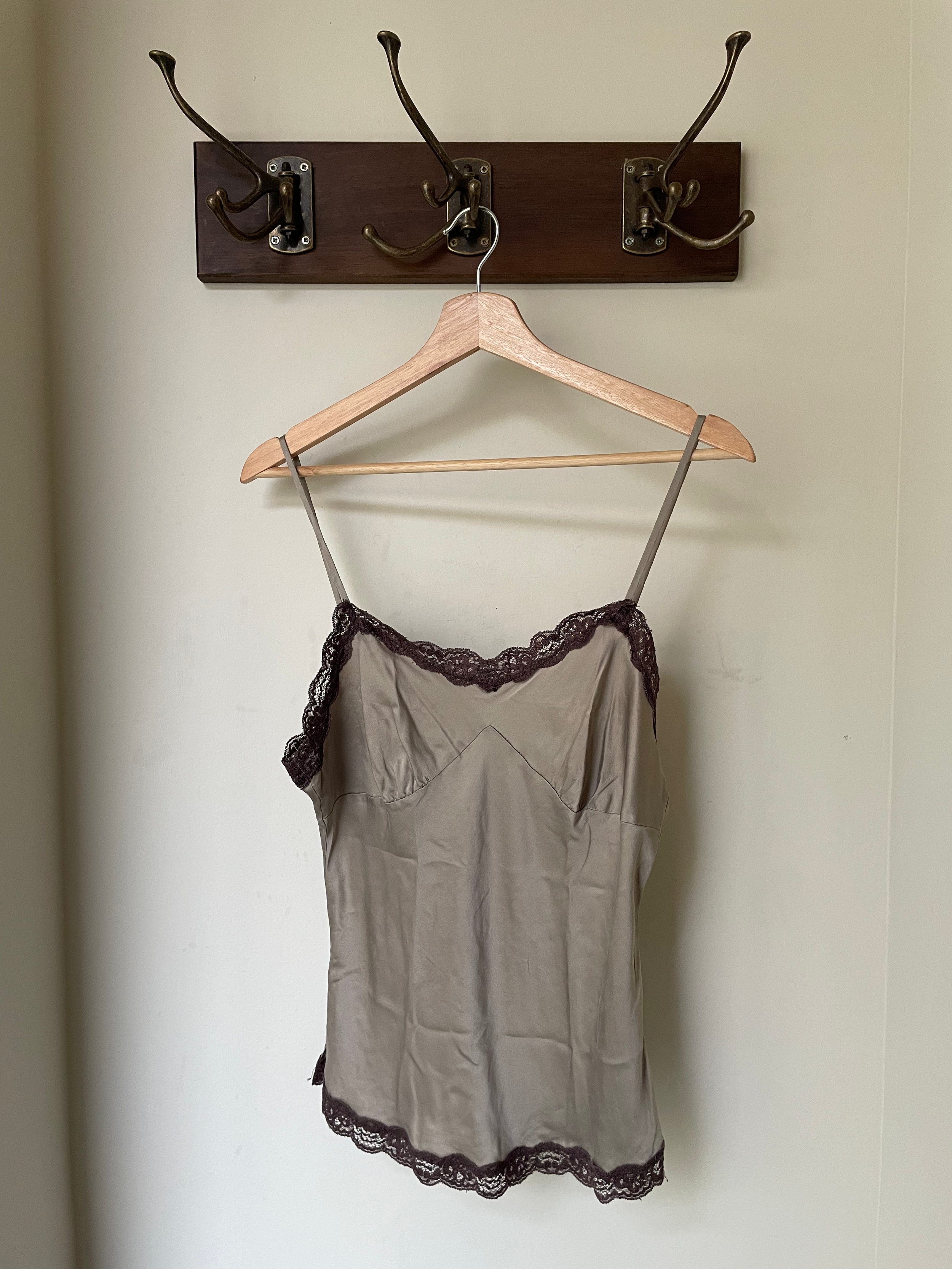 Silk Lace-Trim Camisole Top