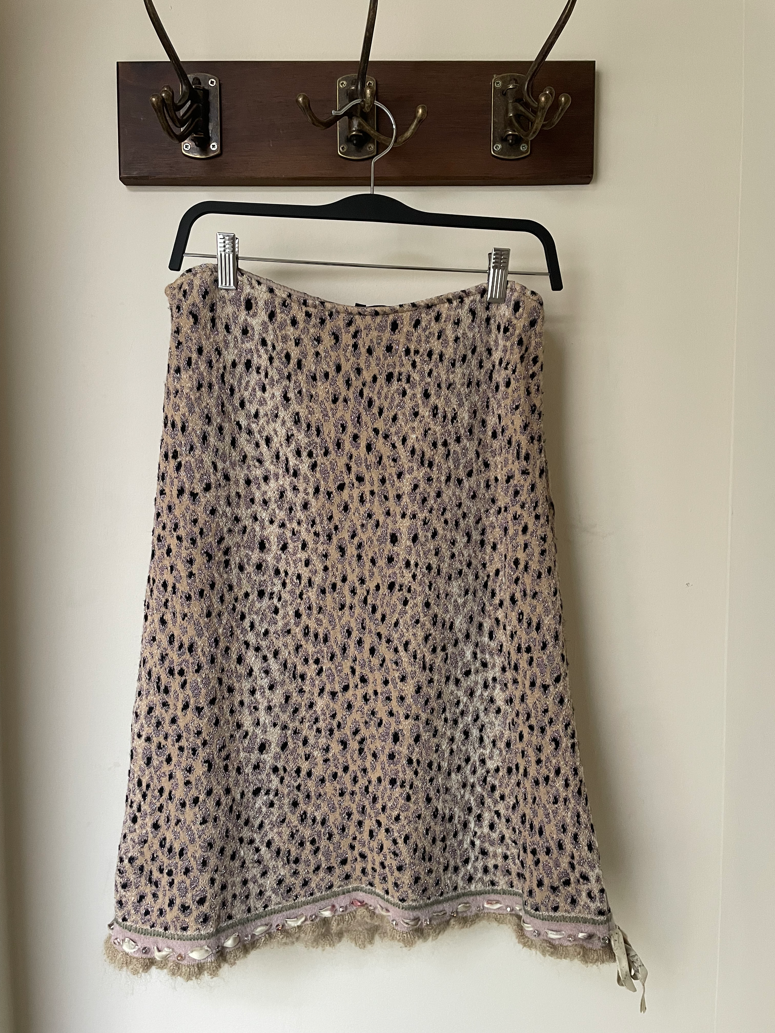 Beaded Hem Vintage Skirt