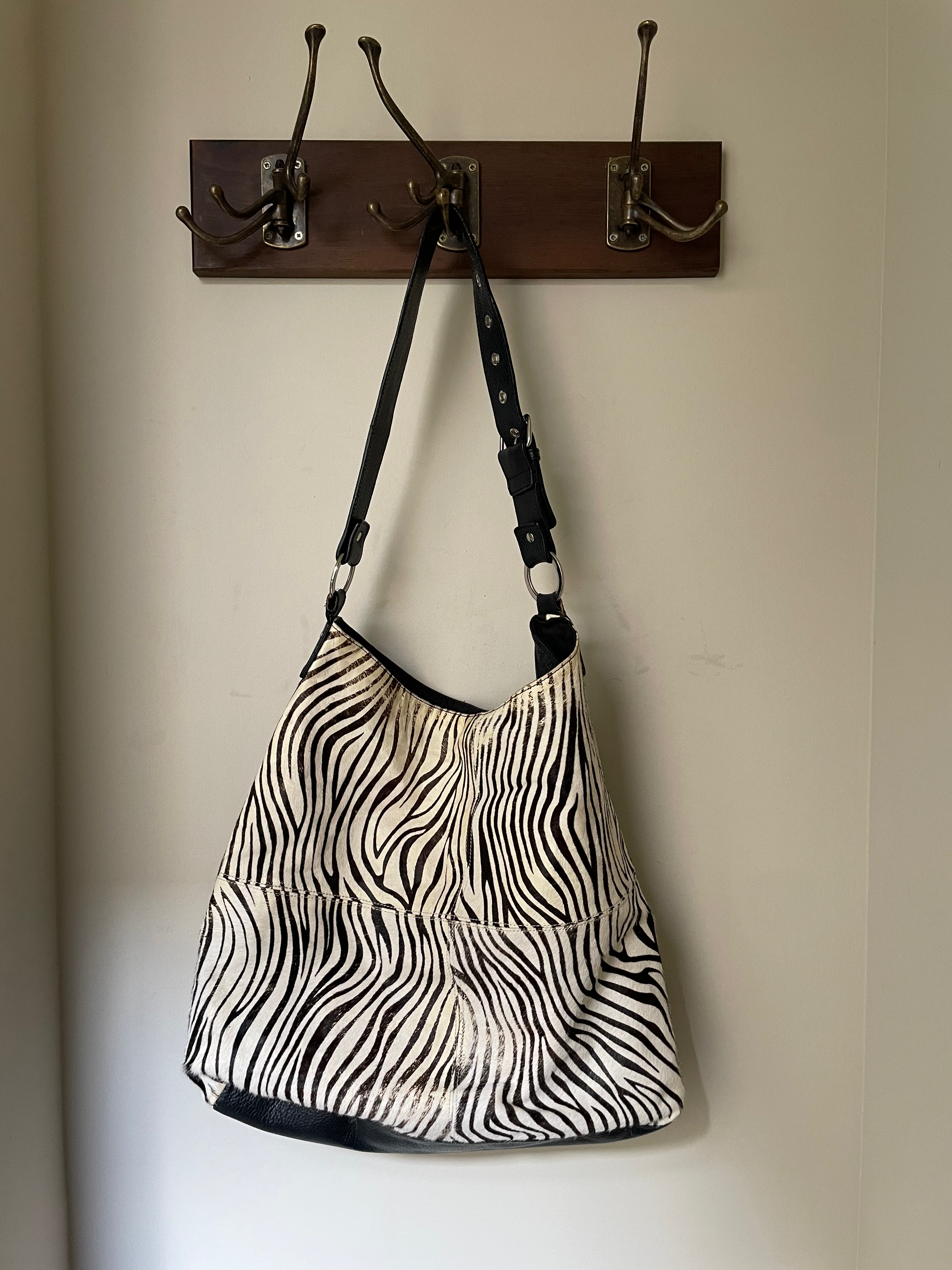Zebra Pony Hair Shoulder Bag – Vintage