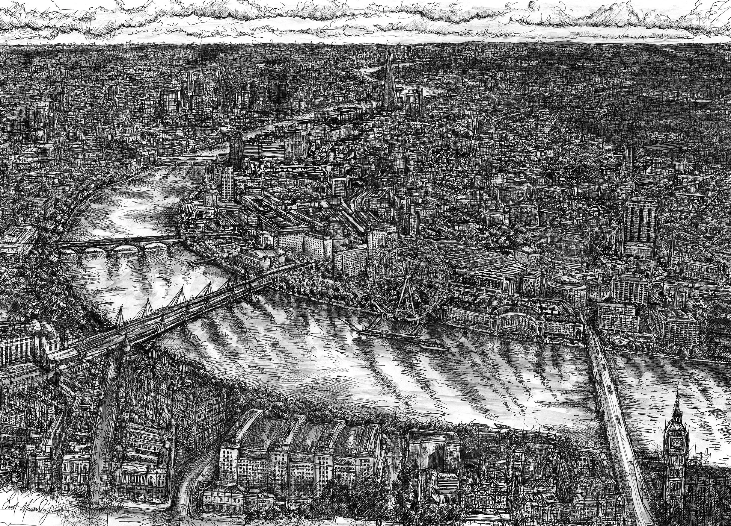 London Panoramic Drawing
