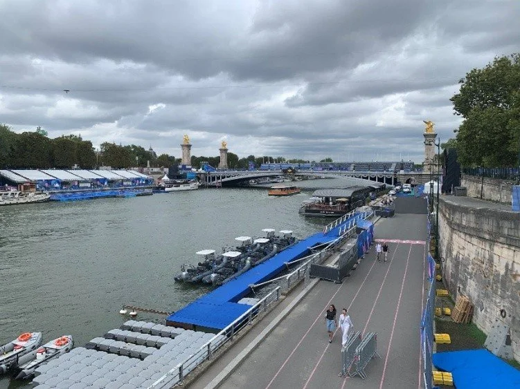 The Quai d'Orsay being prepared for the Olympics